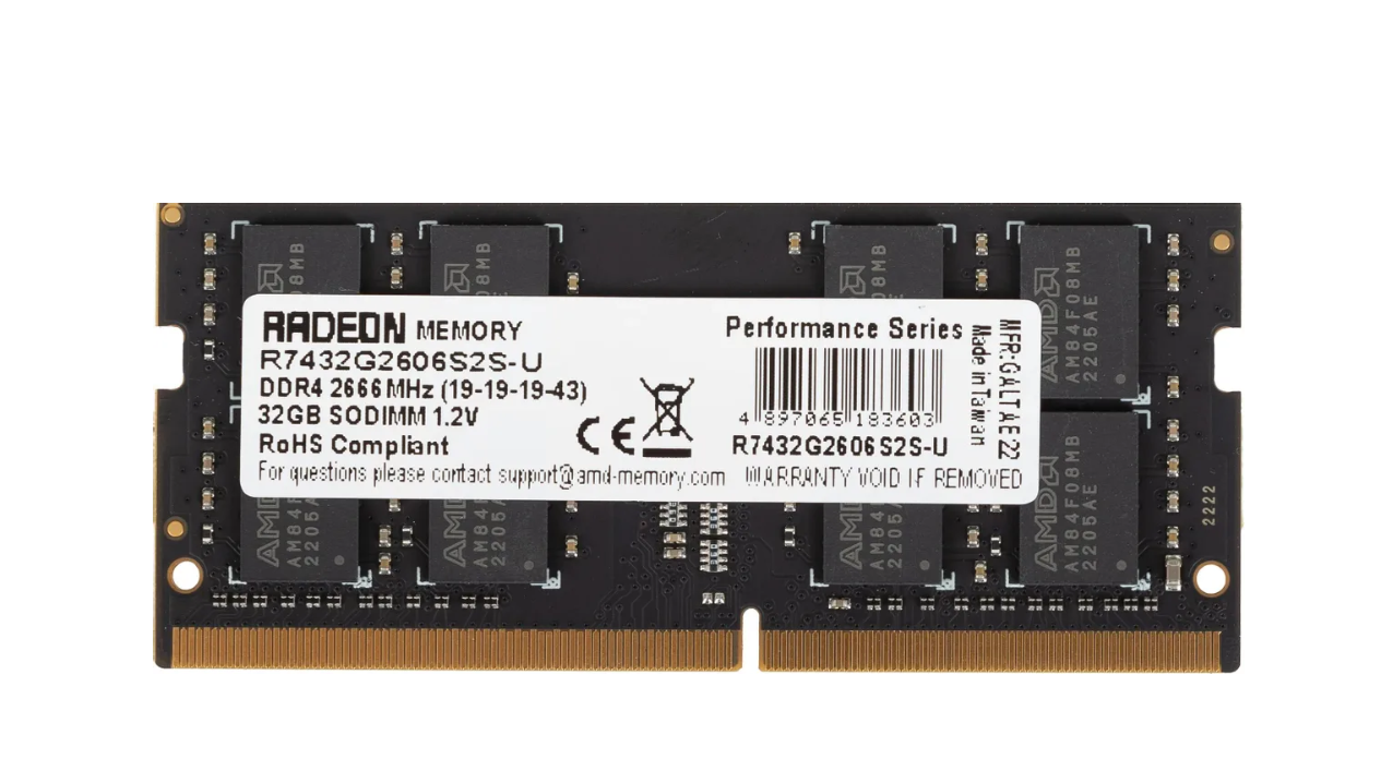 Модуль памяти SODIMM DDR4 32Gb PC4-21300 2666MHz AMD Radeon R7 Performance