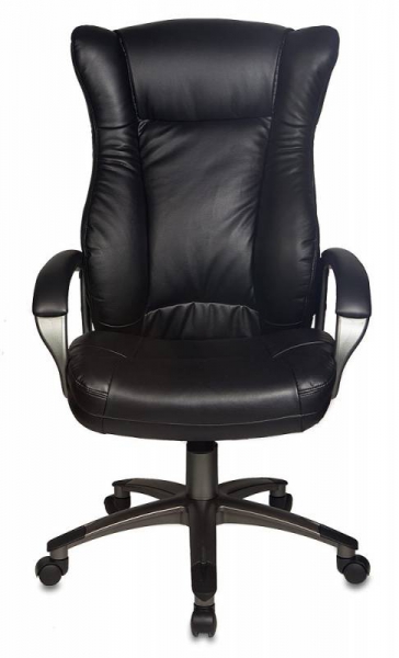 Кресло Бюрократ CH-879N (эко.кожа, мех. качания, крест. пластик, до 120 кг) Черный