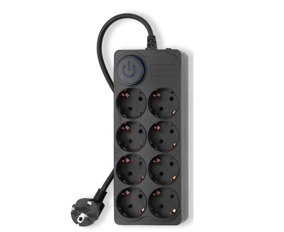 Сетевой фильтр Ippon BK-8-EU-5-16-B 5.0м (8 розеток) черный