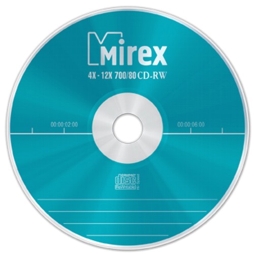 Диск CD-RW 700 Mb Mirex 12x Slim Case