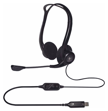 Наушники проводные Logitech PC Headset 960 USB 2.1м Black