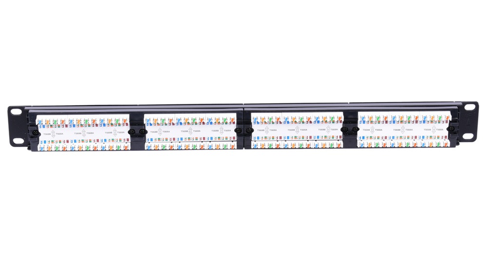 Патч-панель 24 port UTP 5e, RJ45, 19" 1U, Lanmaster TWT-PP24UTP