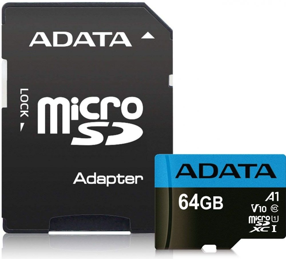 Карта памяти microSD .64Gb ADATA microSDXC CLASS 10 UHS-I + адаптер SD