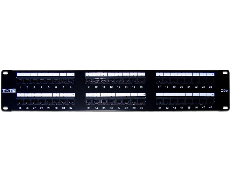 Патч-панель 48 port UTP 5e, RJ45, 19" 2U, Lanmaster