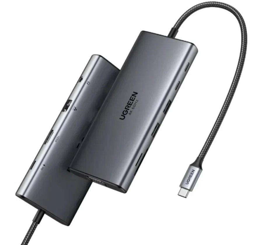 Док-станция USB-C - 11-port USB3.0, UGREEN CM639, серый