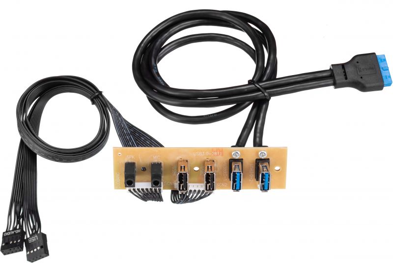 Аксессуар панель для корпуса FL-301 (2xUSB2.0+2xUSB3.0, PCB board+Audio+Cables)