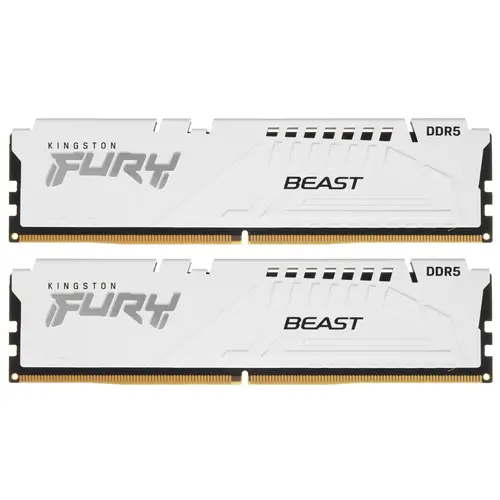 Модуль памяти DDR5 32Gb 5600MHz Kingston Fury Beast White XMP CL40 (Kit of 2)