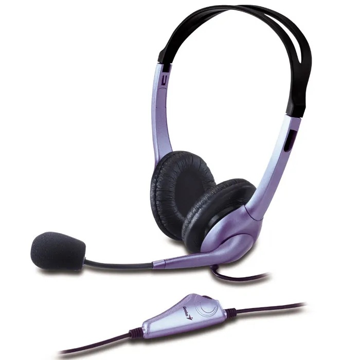 Наушники проводные Genius HS-04S jack 3.5 мм синий