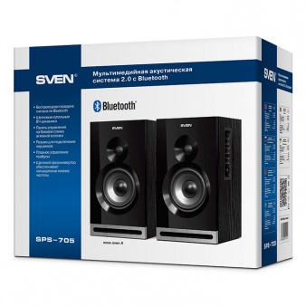 Акустическая система SVEN SPS-705 (2x20W, Bluetooth, дерево) черный
