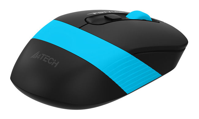 Мышь беспроводная A4Tech Fstyler FG10S 2000dpi бесшумная черный/синий