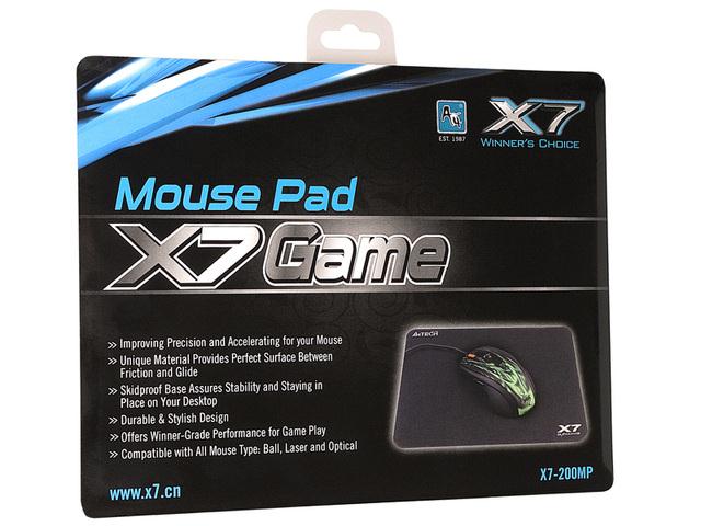 Коврик для мыши A4Tech X7 Pad X7-200MP Мини 250x200x3мм черный