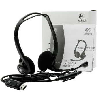 Наушники проводные Logitech PC Headset 960 USB 2.1м Black