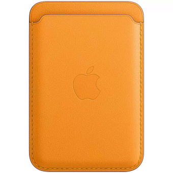 Кожаный кошелек для смартфона Apple iPhone Leather Wallet with Magsafe California Poppy (калифорнийского мак)