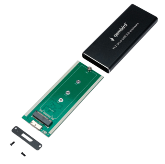 Внешний контейнер USB3.0 -> M2 SATA, Gembird EEM2-SATA-1 черный