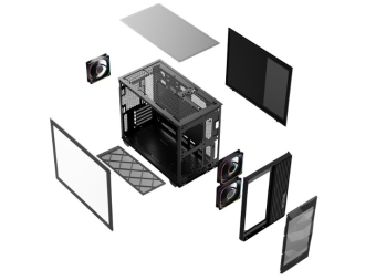 Корпус Powercase TX3 ARGB mATX чёрный