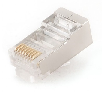 Коннектор RJ-45, кат.5,  10 шт. экранированный