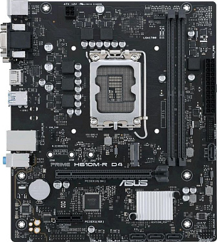 Материнская плата Socket-1700 ASUS PRIME H610M-R D4-SI (H610) 2*DDR4 1*PCI-Ex16 1*PCI-Ex1 M.2 HDMI V