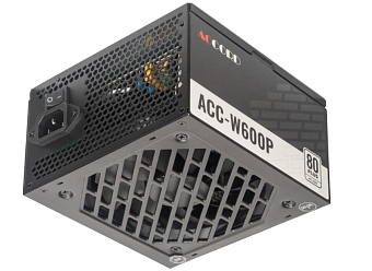 Блок питания .600W Accord ACC-W600P 80 PLUS WHITE 120mm, черный