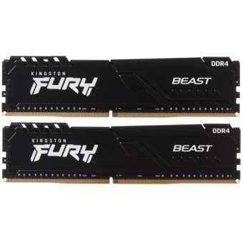 Модуль памяти DDR4 64Gb PC4-28800 3600MHz Kingston Fury Beast Black (kit of 2)