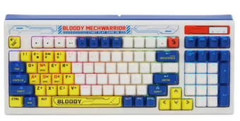 Клавиатура проводная A4Tech Bloody B950 (механика LK Libra, RGB, 1.8м) Blue-White + доп. кейкапы