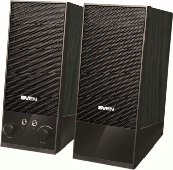 Акустическая система SVEN SPS-604 дерево, черный (2x2W, USB)