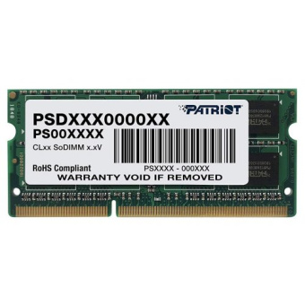 Модуль памяти SODIMM DDR3 4096Mb PC-10600 1333MHz Patriot