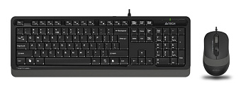 Комплект проводной (клавиатура+мышь) A4Tech Fstyler F1010 Black-Grey