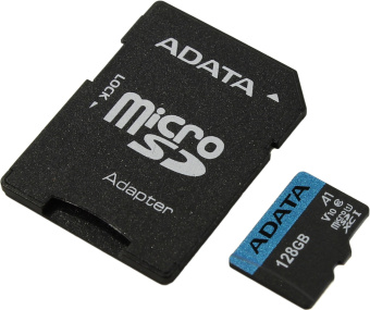 Карта памяти microSD 128Gb ADATA Premier microSDXC Class 10 UHS-I + адаптер SD