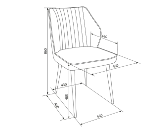 Кресло Бюрократ CH-K5_2 комплект 2шт т.бежевый Holland 61 металл черный на ножках