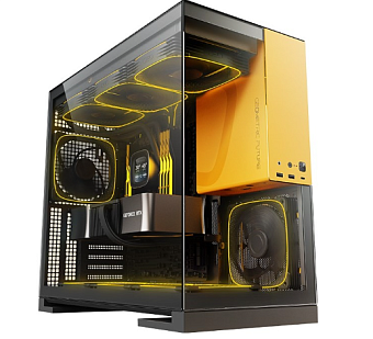 Корпус Geometric Future Model 5 ATX чёрный/желтый