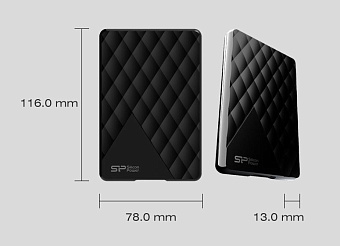 Внешний жесткий диск 2Tb Silicon Power Diamond D06 2.5" USB3.0 черный