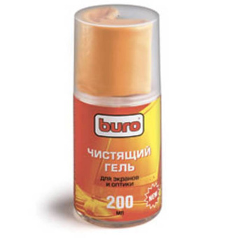Спрей BURO BU-Gscreen - Гель для чистки экранов, мониторов и оптики + микрофибра 16*25 (баллон - 200мл)