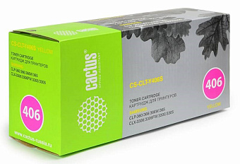 Картридж лазерный Cactus CS-CLT-Y406S для Samsung CLP-360/365/CLX-3300/3 желтый