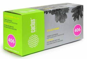 Картридж лазерный Cactus CS-CLT-Y406S для Samsung CLP-360/365/CLX-3300/3 желтый