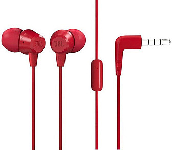 Наушники проводные JBL C50HI jack 3.5mm Red