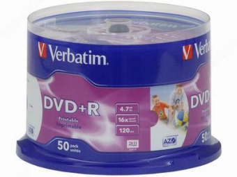Диск DVD-R 4,7Gb Verbatim 16x Cake Box (50шт.)