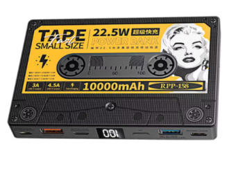 Внешний аккумулятор 10000 mAh_ SmartiNext "Кассета", черный