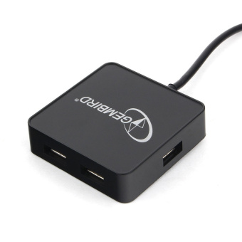 Концентратор USB-A - 4-port USB2.0, Gembird UHB-242, блистер, черный