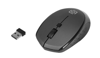 Мышь беспроводная Оклик 488MW черный/серый