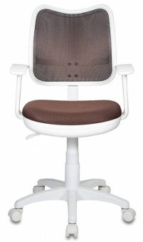 Кресло Бюрократ CH-W797 (сетка/ткань, пруж.-винт. мех. качания, крест. пластик, до 100 кг) Коричневый