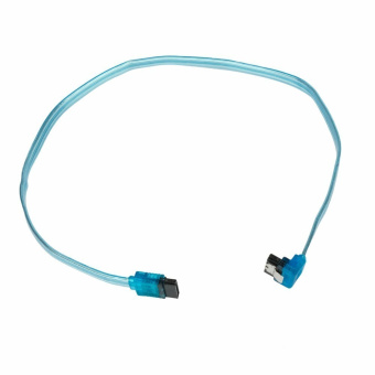 Кабель интерфейсный SATA  50см, Cablexpert, угловой, защелка, прозрачный