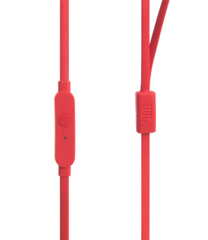 Наушники проводные JBL T110 jack 3.5mm Red