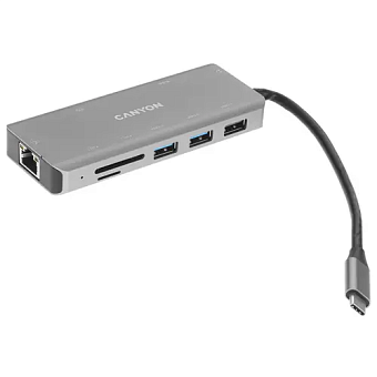 Концентратор USB-C - 9-in-1-multi-port, Canyon CNS-TDS11, серый
