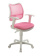 Кресло Бюрократ CH-W797 (сетка/ткань, пруж.-винт. мех. качания, крест. пластик, до 100 кг) Бело-розовый