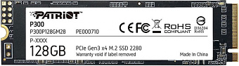 Накопитель SSD M.2 .128Gb Patriot P300P128GM28 (PCI-E 3.0 x4, 1600 |600 Мбайт/сек)