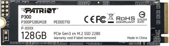 Накопитель SSD M.2 .128Gb Patriot P300P128GM28 (PCI-E 3.0 x4, 1600 |600 Мбайт/сек)