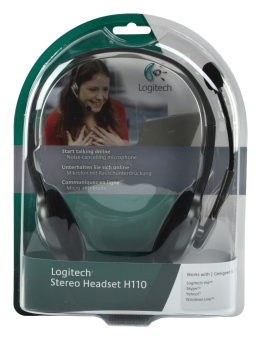 Наушники проводные Logitech H110 Stereo Headset jack 3.5мм 1.8м Black
