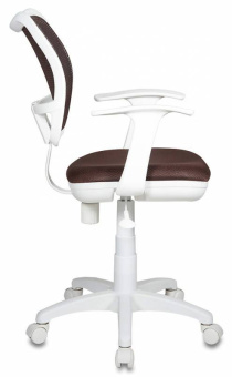 Кресло Бюрократ CH-W797 (сетка/ткань, пруж.-винт. мех. качания, крест. пластик, до 100 кг) Коричневый