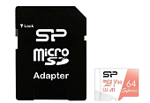 Карта памяти microSD .64Gb Silicon Power Superior CLASS 10 + адаптер SD