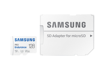 Карта памяти microSD 128Gb Samsung PRO Endurance Class 10 100MB/s с SD адаптером